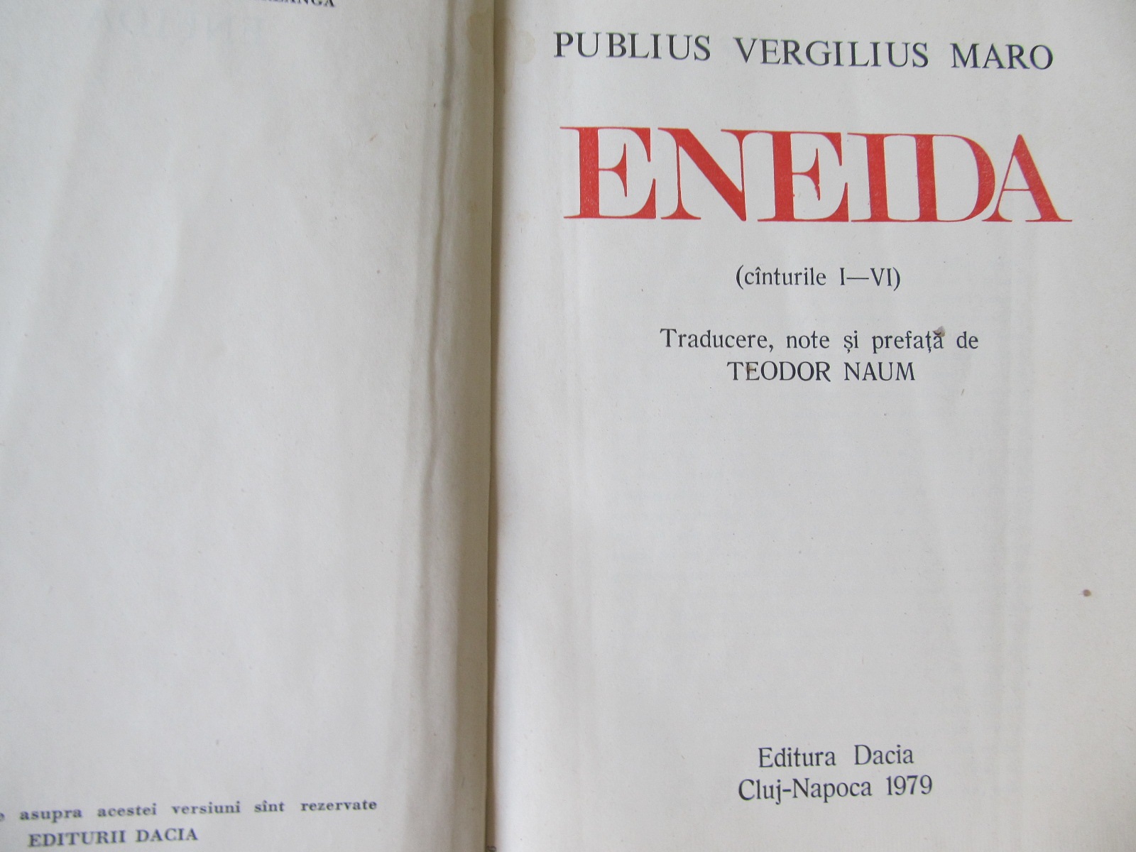 Carte Eneida - Publius Vergilius Maro