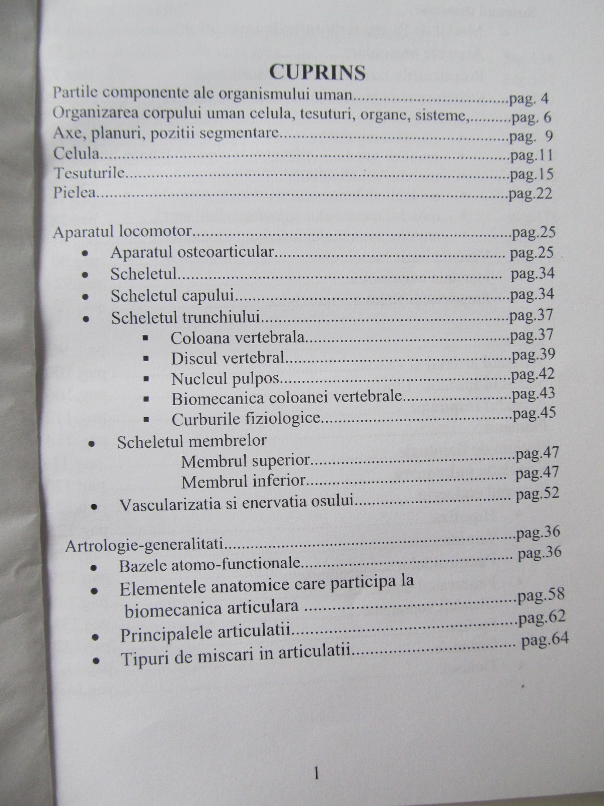 Carte Manual de curs anatomie (Metropolitan school) - ***
