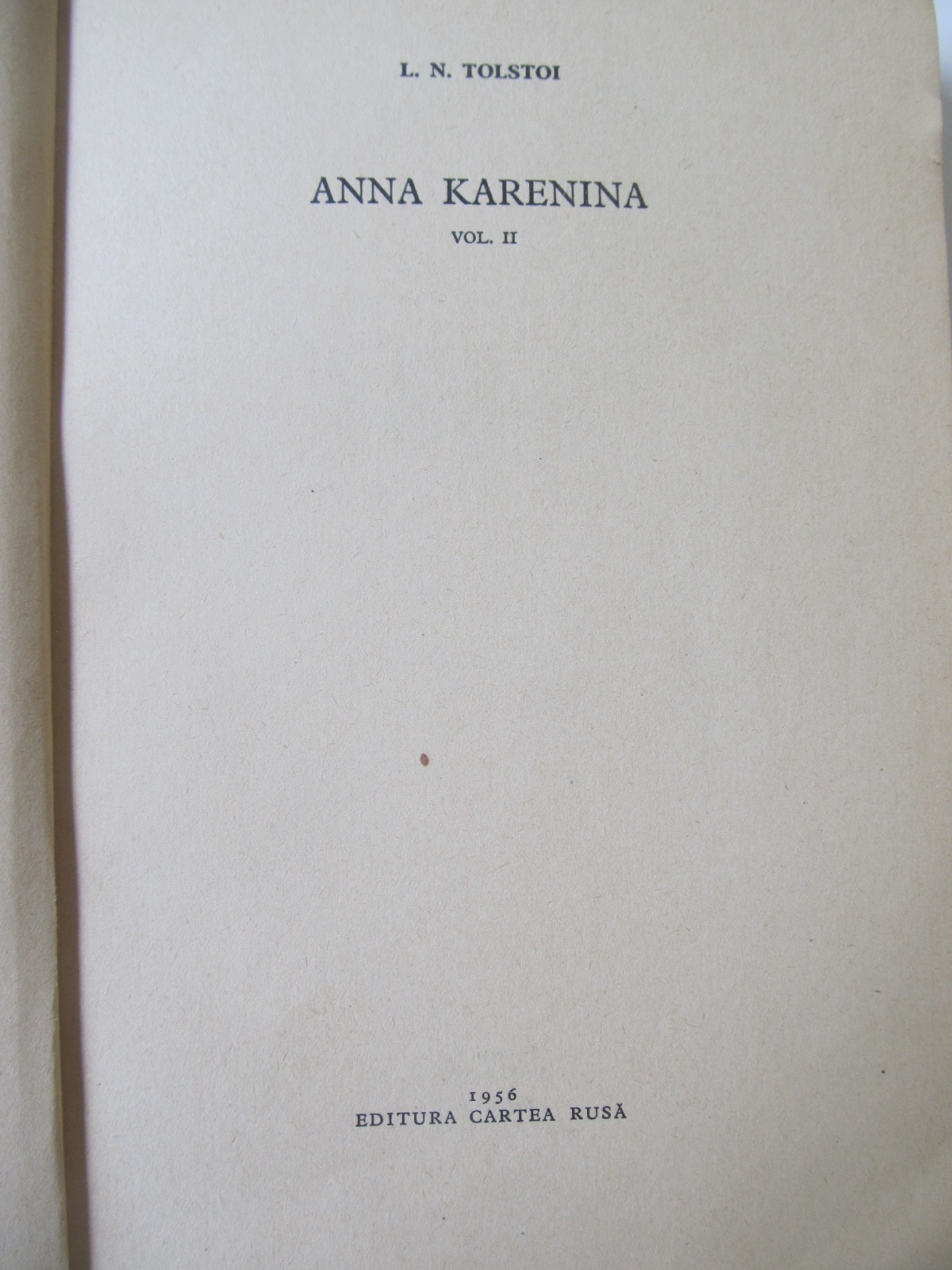 Carte Anna Karenina (vol. 2) , 1956 - L. N. Tolstoi