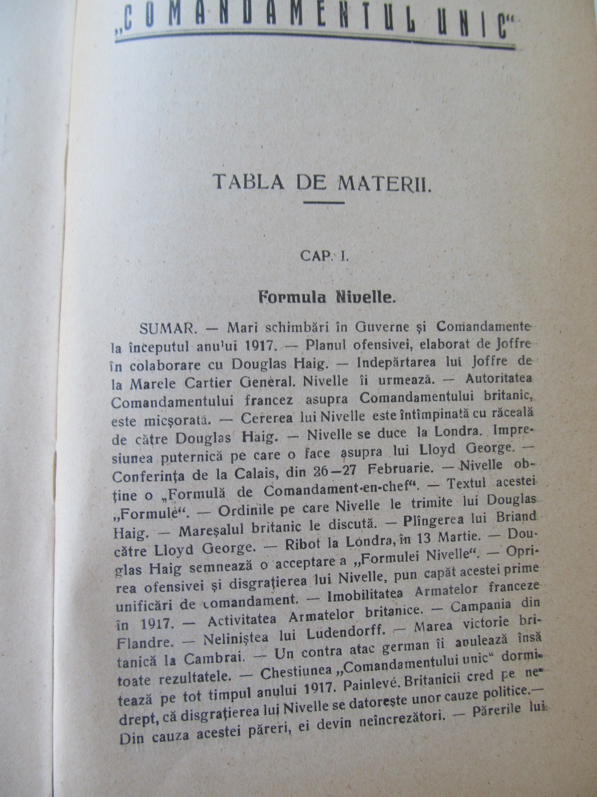 Carte Comandamentul unic -  Istorie politica - militara a Rasboiului Mondial 1914 - 1918 (vol. 2) - Capitan Cernaianu Emm