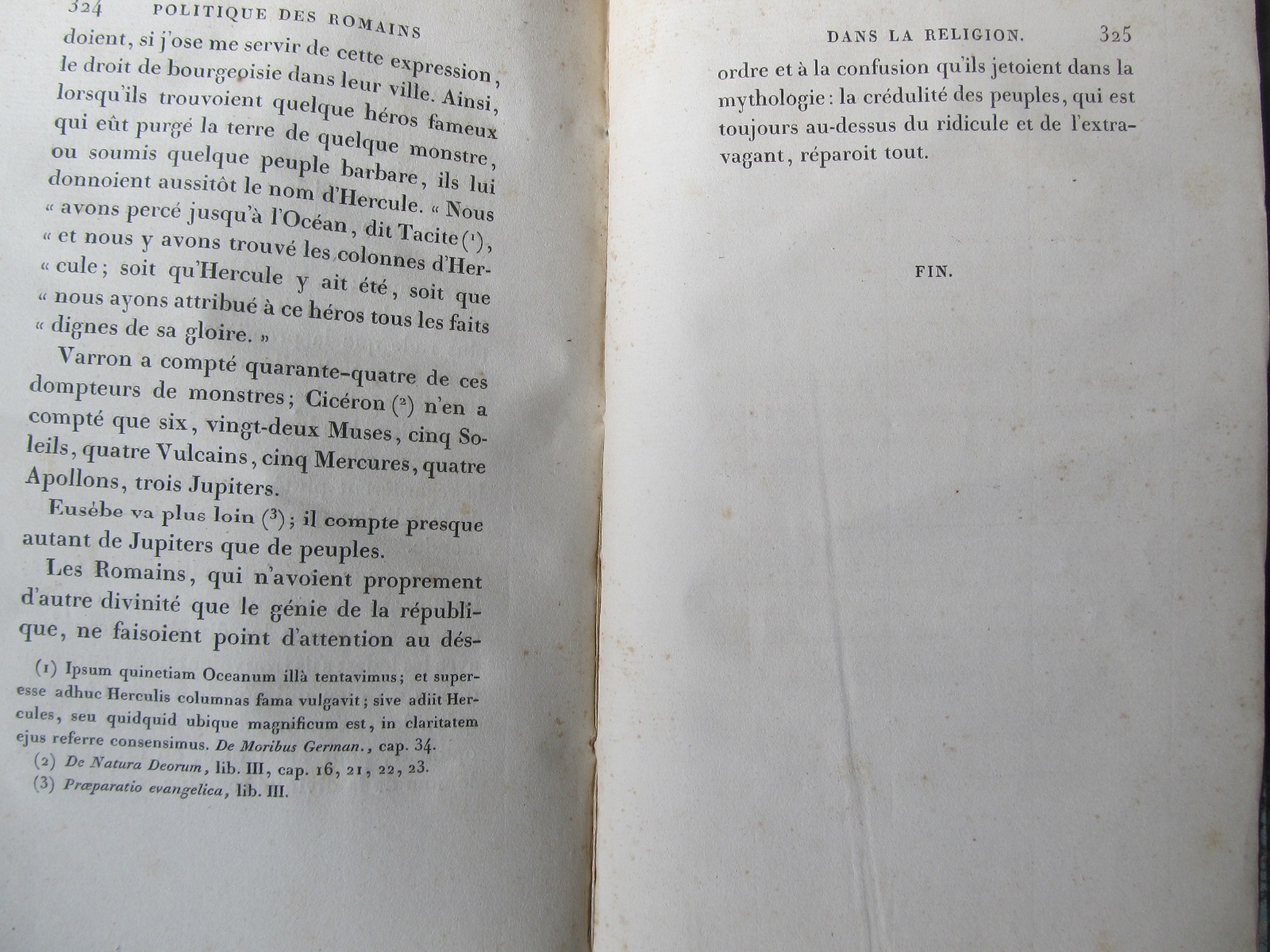Carte Considerations sur les causes de la grandeur des Romains et de leur decadence , 1814 - Montesquieu