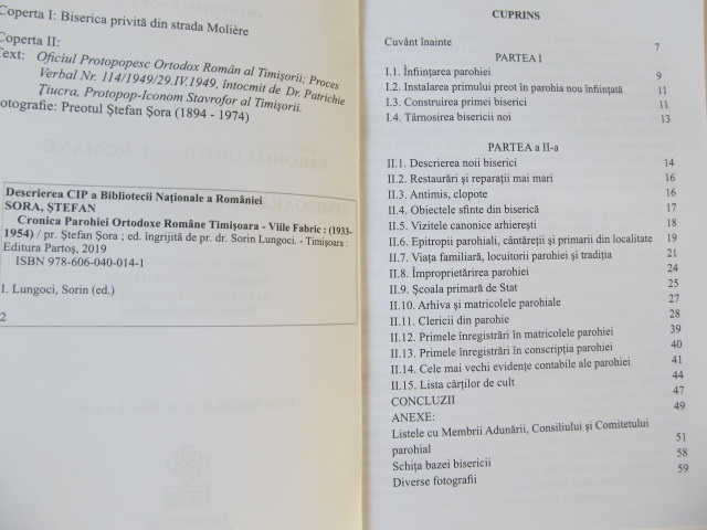 Carte Cronica parohiei ortodoxe romane Timisoara-Viile Fabric (1933-1954) - Stefan Sora