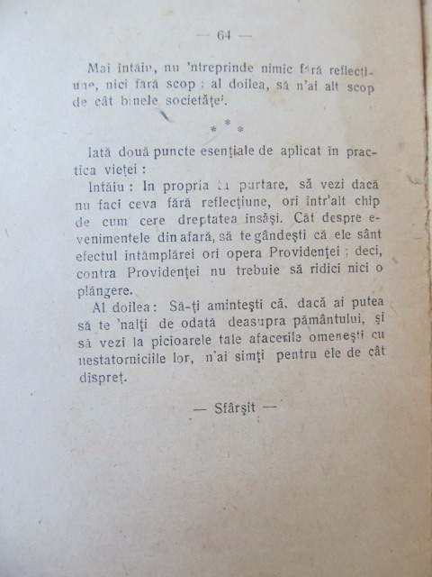 Carte Cugetari asupra vietii (editie interbelica) - Marcu Aureliu Antonin