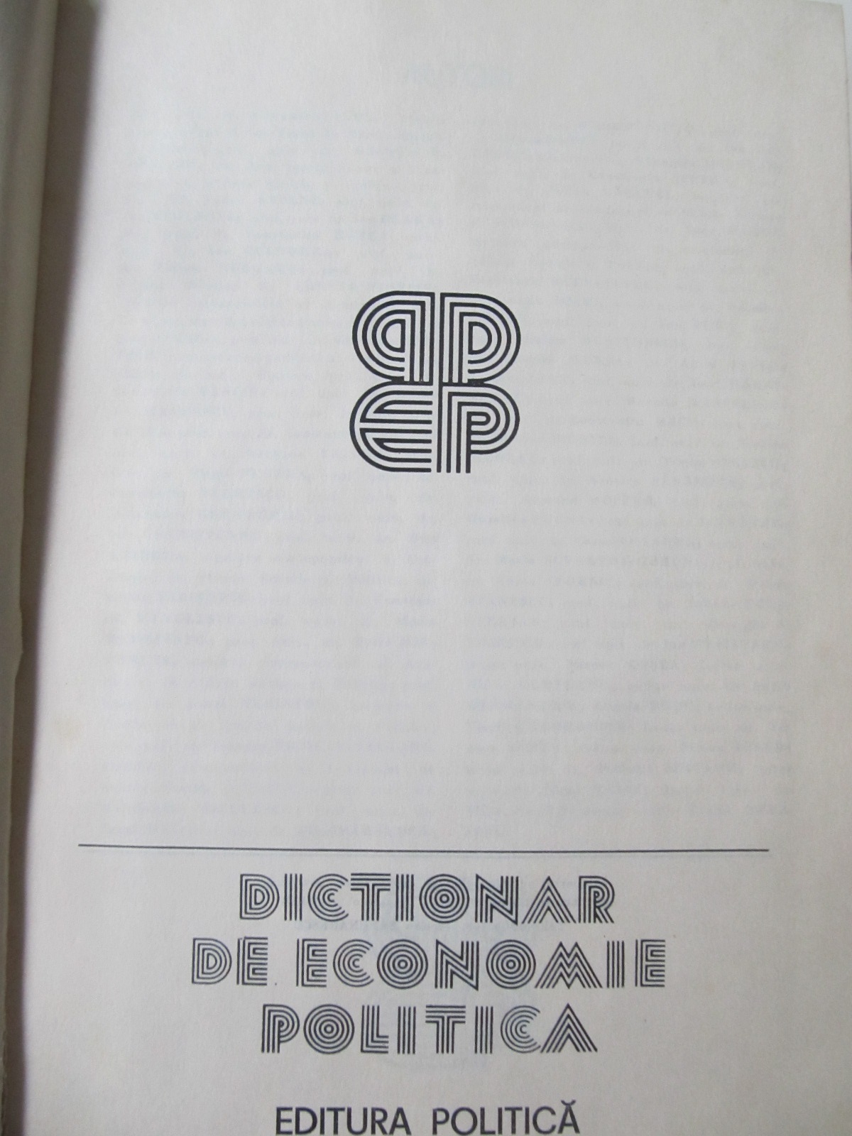 Carte Dictionar de economie politica - Alexandru Albu , ...
