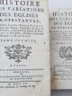 Carte Histoire des variations des Eglises Protestantes (vol. I si II) , 1740 (Istoria Bisercii Protestante) - coperti din piele - Meffire Jacques - Benigne Bossuet