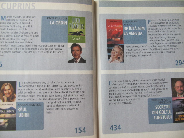 Carte La ordin , Raul iubirii , Ne intalnim la Venetia , Secretul din golful tunetului - Dick Francis , Karen Harter , Elizabeth Adler , William Kruger