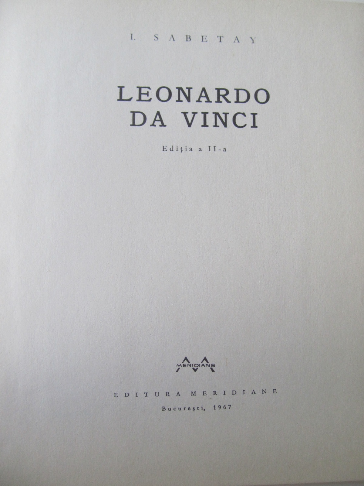 Carte Leonardo da Vinci (Album) - I. Sabetay