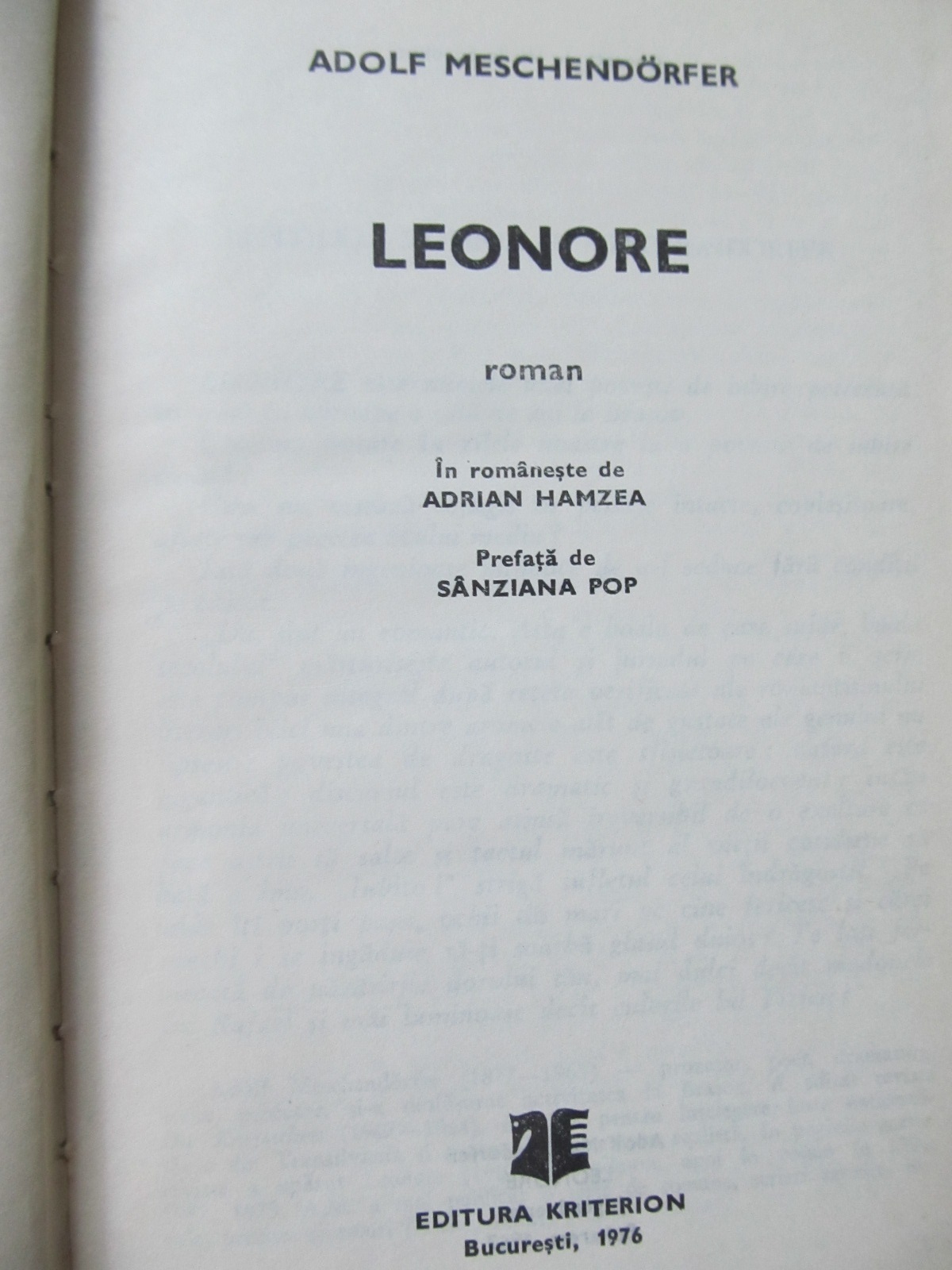 Carte Leonore - Adolf Meschendorfer