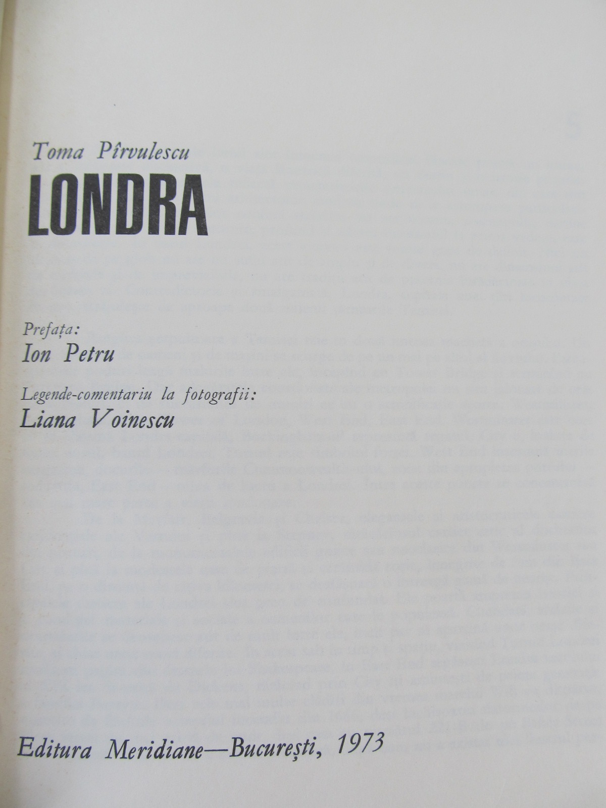 Carte Londra (album - prefata Ion Petru) - Toma Parvulescu
