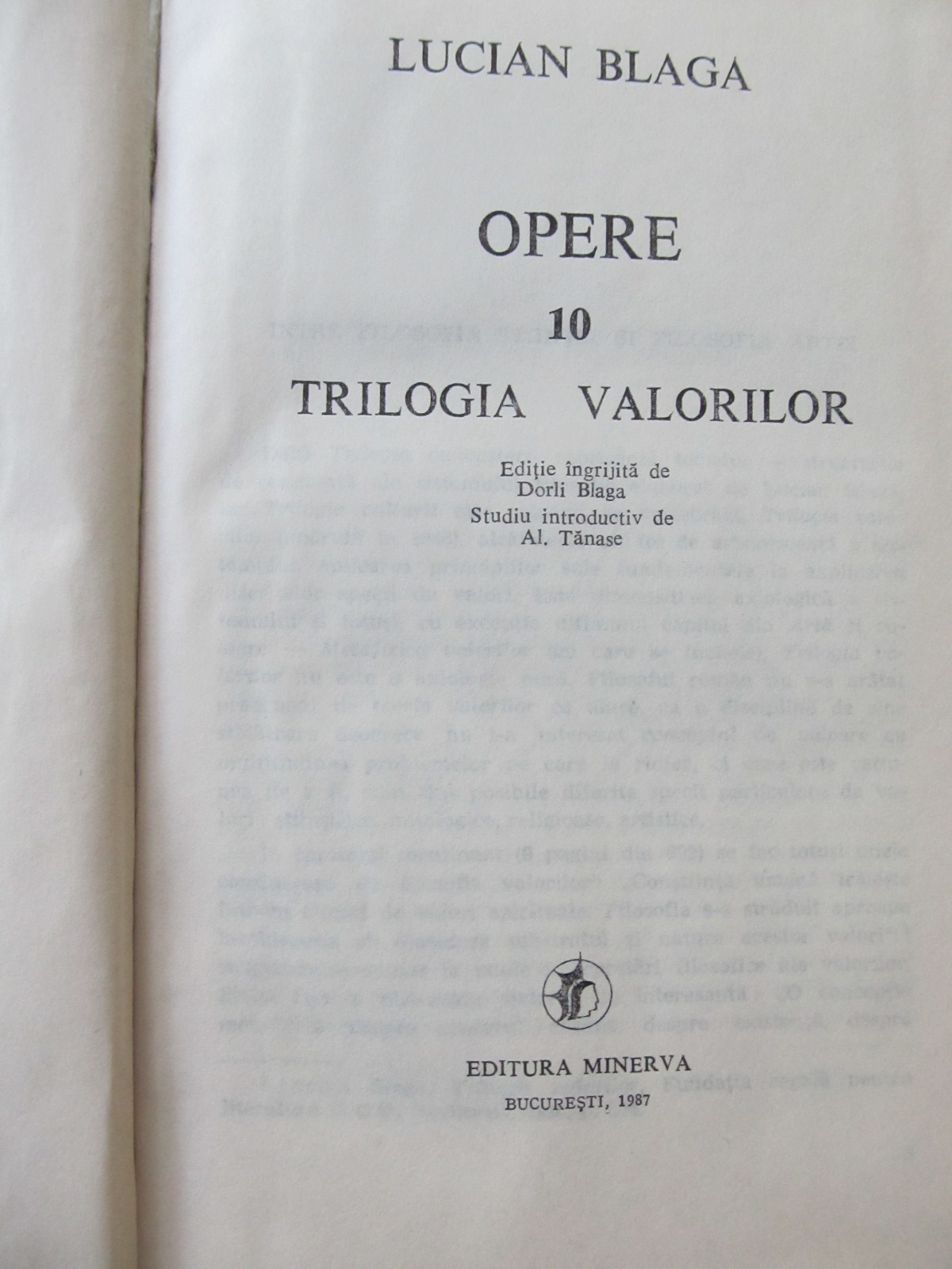 Carte Opere 10 - Trilogia valorilor - Lucian Blaga