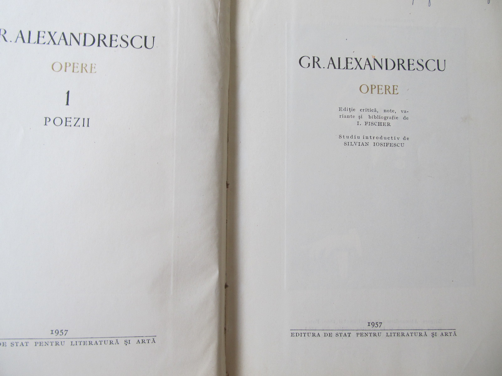 Carte Opere (vol. 1) - Poezii - Gr. Alexandrescu