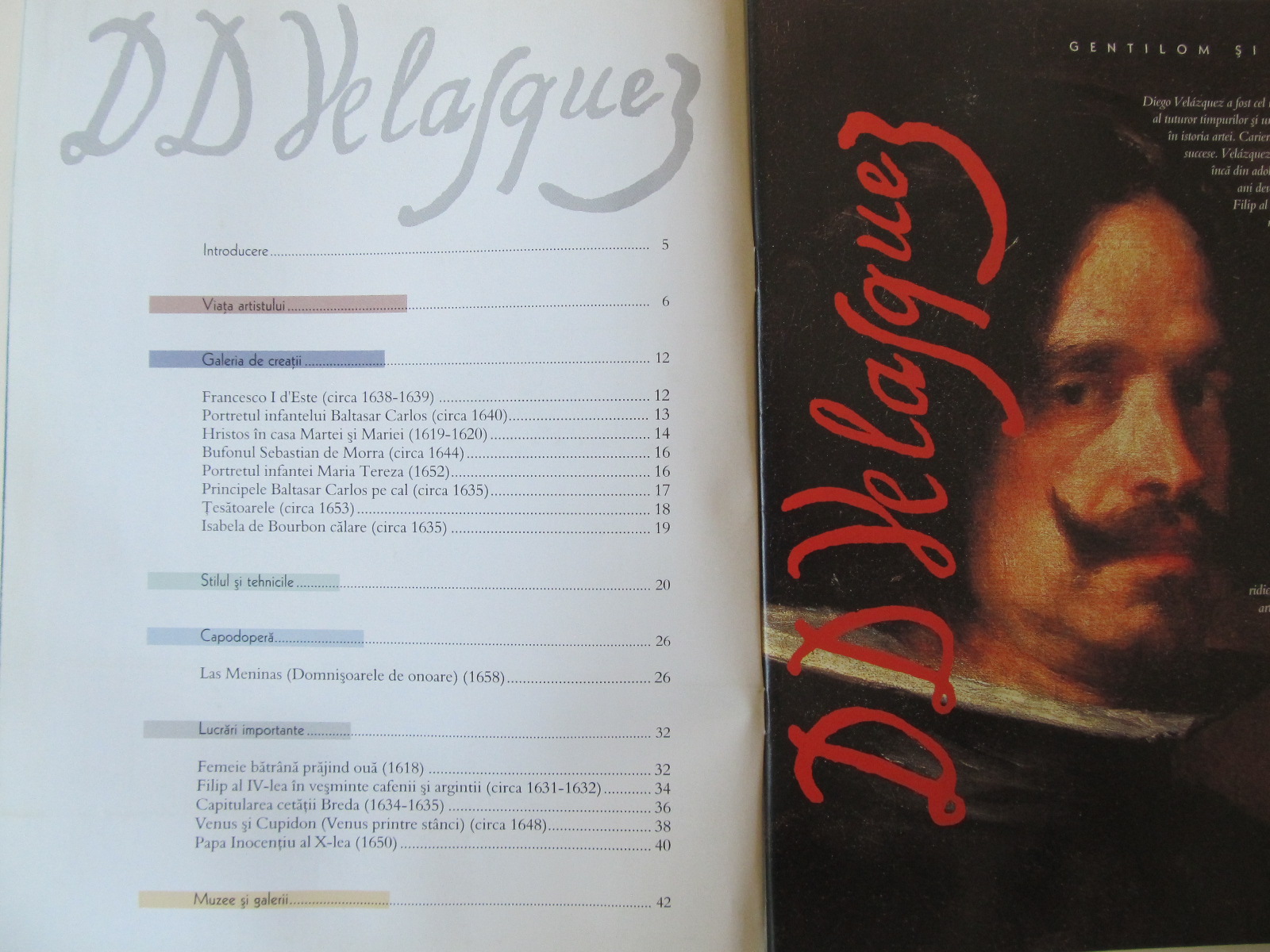 Carte Revista Art Gallery Nr. 15 - Diego Velazquez - ***