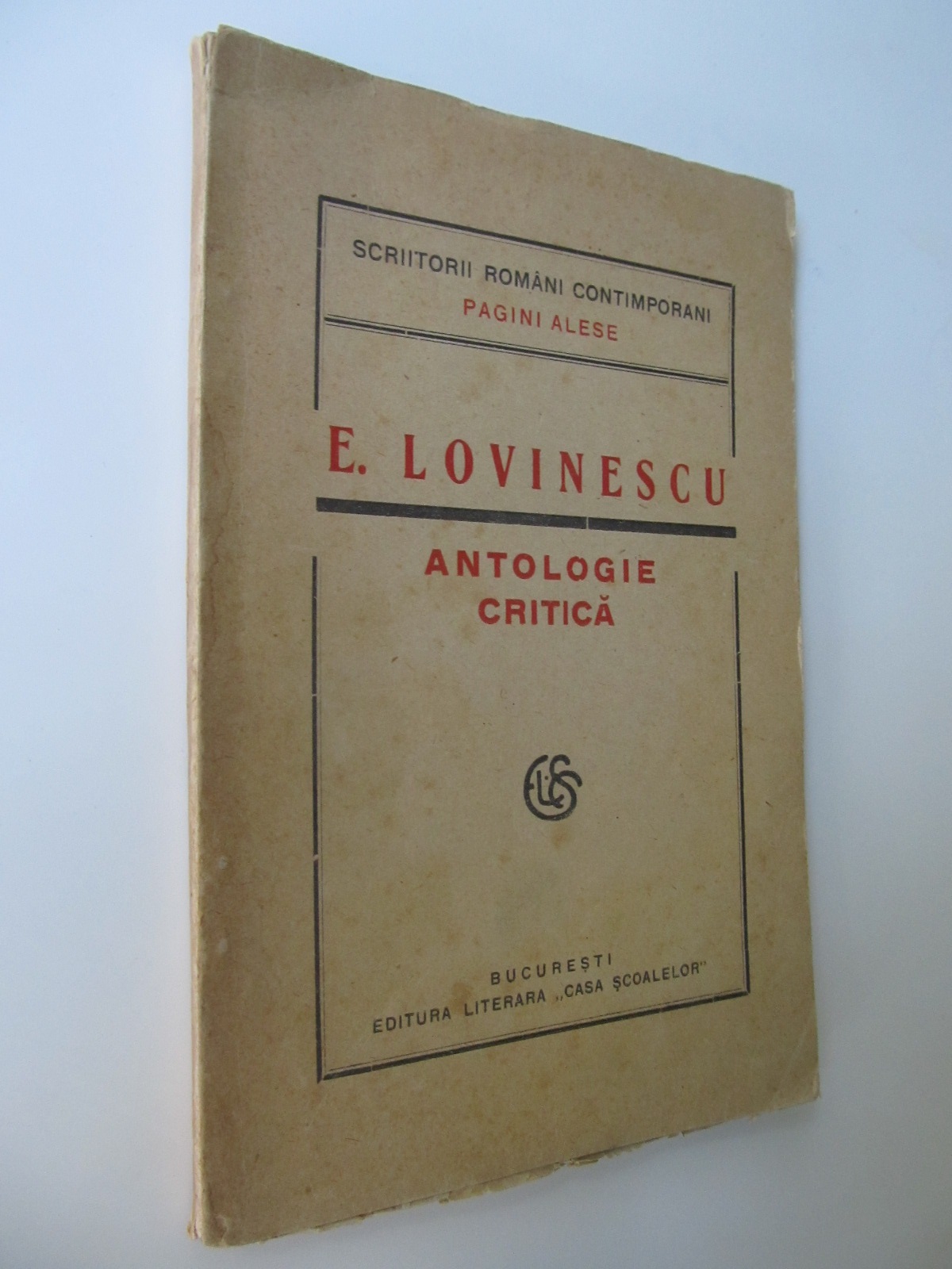 Antologie critica , 1921 - E. Lovinescu | Detalii carte