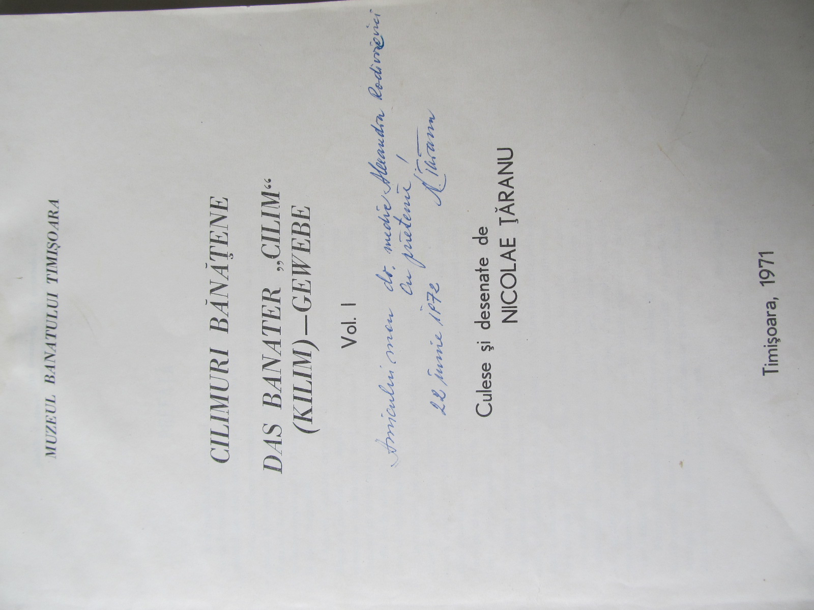 Cilimuri banatene (vol. 1) (lipsa copertile) - Nicolae Taranu | Detalii carte