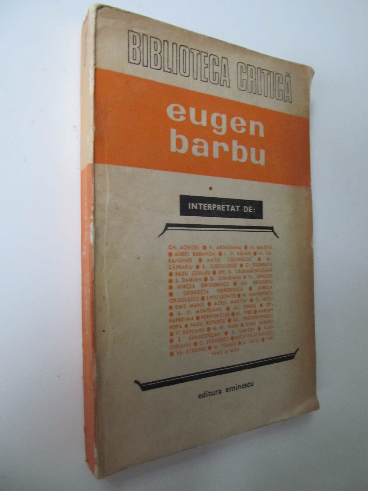 Eugen Barbu interpretat de : Gh. Achitei , V. Ardeleanu , ... - ingrijit de Emil Manu | Detalii carte