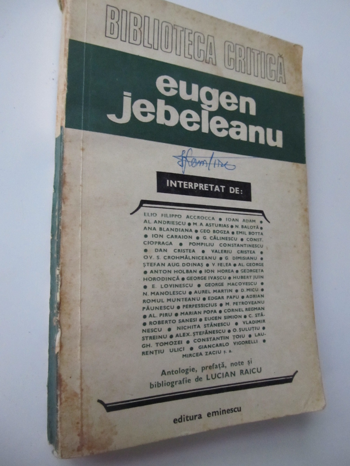 Eugen Jebeleanu - Antologie - Lucian Raicu | Detalii carte